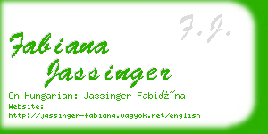 fabiana jassinger business card